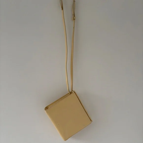 Aesther Ekme Square Pouch Shoulder and Wrist Bag Butter Yellow - Picture 2 of 3